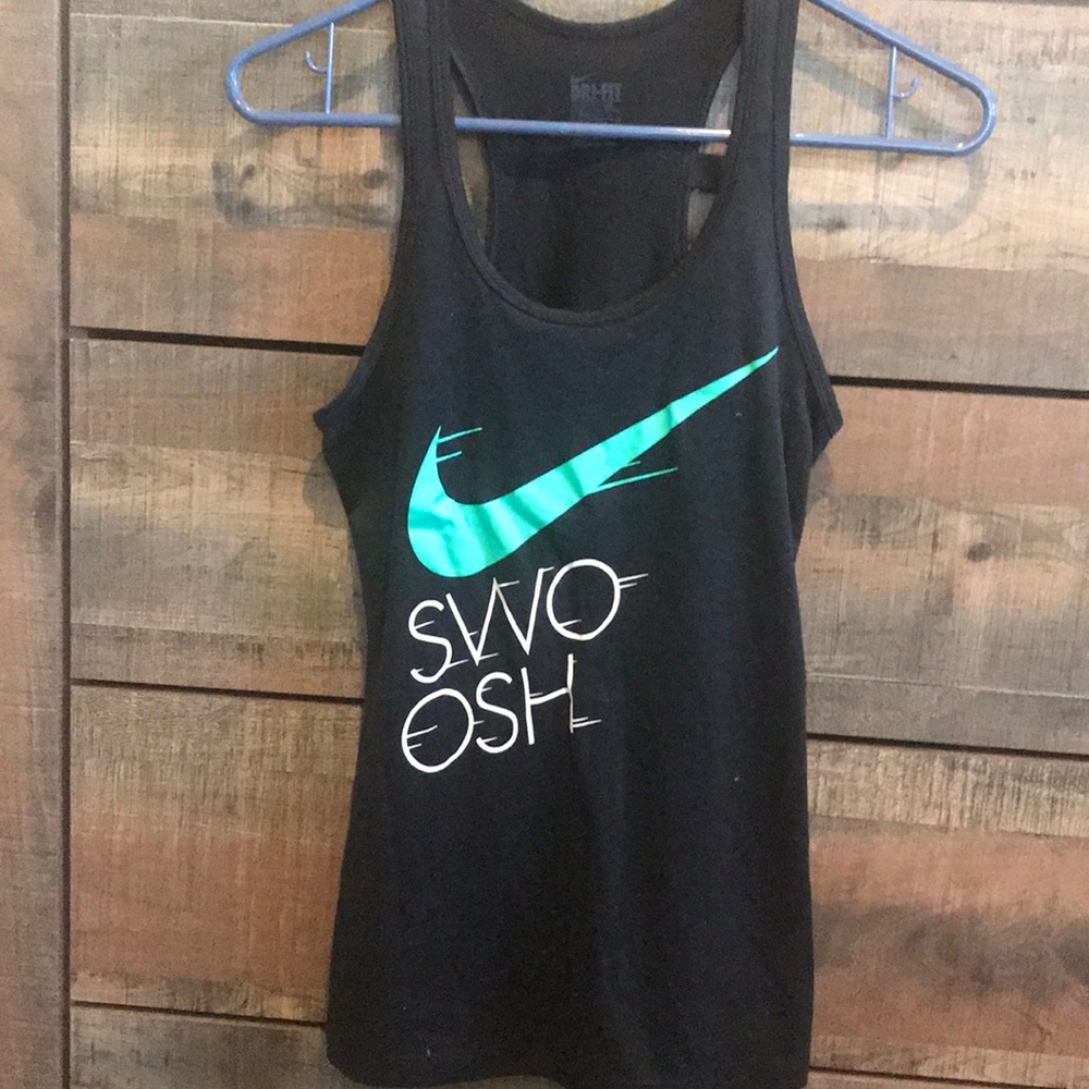 Nike DriFit tank. Swoosh